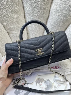 Alternative view of CHANEL Top Handle Bags Caviar Leather (Black-Gold) 32CM G30202608070890