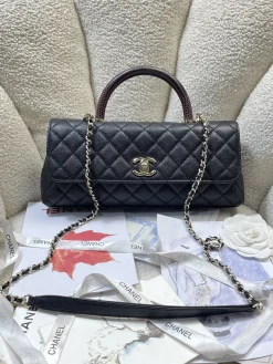 CHANEL Top Handle Bags Caviar Leather (Black-Gold-Silver-Burgundy) 32CM G30202608070878