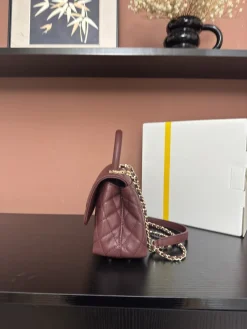 Alternative view of CHANEL Top Handle Bags Caviar Leather (Bordeaux-Gold) 24X14X10 CM F50202608072557