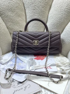 CHANEL Top Handle Bags Caviar Leather (Burgundy-Gold) 32CM G30202608070891