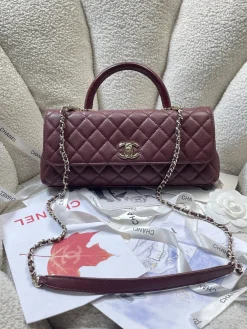 CHANEL Top Handle Bags Caviar Leather (Burgundy-Gold) 32CM G30202608070893