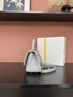 Alternative view of CHANEL Top Handle Bags Caviar Leather (Gray-Gold) 19X14X9CM F20202608072568