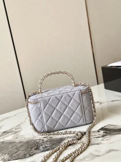 Alternative view of CHANEL Top Handle Bags Caviar Leather (Lavender-Gold) 16X10X8CM E80202608070135