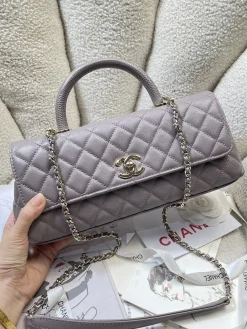 Alternative view of CHANEL Top Handle Bags Caviar Leather (Lavender-Gold) 32CM G30202608070889