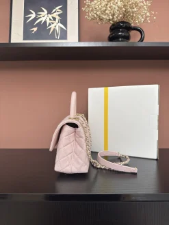 Alternative view of CHANEL Top Handle Bags Caviar Leather (Pink-Gold) 24X14X10 CM F50202608072558