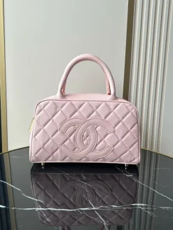 CHANEL Top Handle Bags Caviar Leather (Pink-Gold) 25X14X9CM F50202608072719