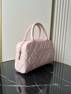 Alternative view of CHANEL Top Handle Bags Caviar Leather (Pink-Gold) 25X14X9CM F50202608072719
