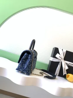 Alternative view of CHANEL Top Handle Bags Denim (Blue-Black) 13X19X1CM G60202608071673