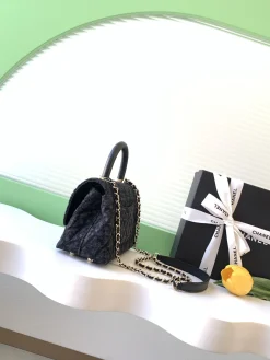 Alternative view of CHANEL Top Handle Bags Denim (Dark Blue-Gold) 13X19X9CM G60202608071675