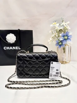 Alternative view of CHANEL Top Handle Bags Lamb Leather (Black-Gold) 20X12X6CM F80202608073247