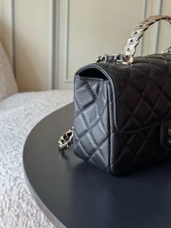 Alternative view of CHANEL Top Handle Bags Lamb Leather (Black-Gold) 20X14X7CM G50202608073163