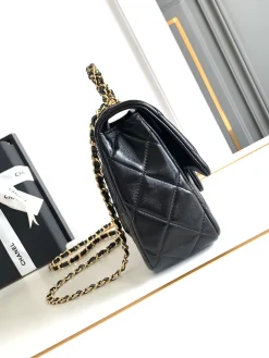 Alternative view of CHANEL Top Handle Bags Lamb Leather (Black-Gold) 25X17X8CM H80202608070765