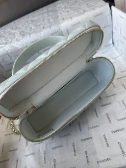Alternative view of CHANEL Top Handle Bags Lamb Leather (Light Blue-Gold) 14X19X5CM E80202608072141