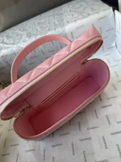 Alternative view of CHANEL Top Handle Bags Lamb Leather (Pink-Gold) 14X19X5CM E80202608072139