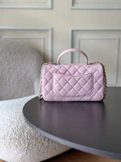 Alternative view of CHANEL Top Handle Bags Lamb Leather (Pink-Gold) 20X12X6CM E60202608072091