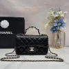CHANEL Top Handle Bags Lambskin (Black-Gold) 20X13X9CM G00202608072805