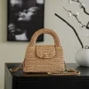 CHANEL Top Handle Bags Leather (Beige-Gold) 13X19X7CM G50202608072314