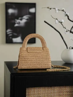 Alternative view of CHANEL Top Handle Bags Leather (Beige-Gold) 13X19X7CM G50202608072314