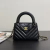 CHANEL Top Handle Bags Leather (Black-Gold) 12X19X7CM I50202608070940