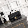 CHANEL Top Handle Bags Leather (Black-Gold) 20X7X14CM G80202608072333