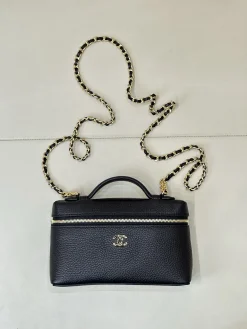 Alternative view of CHANEL Top Handle Bags Leather (Black-Gold) 740X5346CM G40202608070412
