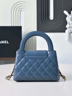 Alternative view of CHANEL Top Handle Bags Leather (Blue-Gold) 13X19X7CM D80202608071472