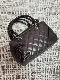 CHANEL Top Handle Bags Leather (Dark Brown) 12X21X9CM A000202608072581
