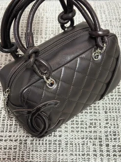 Alternative view of CHANEL Top Handle Bags Leather (Dark Brown) 12X21X9CM A000202608072581