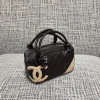 CHANEL Top Handle Bags Leather (Dark Brown-Beige) 12X21X9CM A000202608072576