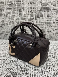 Alternative view of CHANEL Top Handle Bags Leather (Dark Brown-Beige) 12X21X9CM A000202608072576
