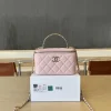 CHANEL Top Handle Bags Leather (Pink-Gold) 17CM E80202608072120