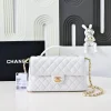 CHANEL Top Handle Bags Leather (White-Gold) 25X16X7CM G60202608072478