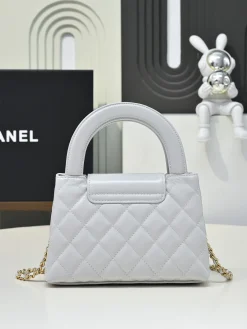 Alternative view of CHANEL Top Handle Bags (Light Gray-Gold) 13X19X7 D80202608071473