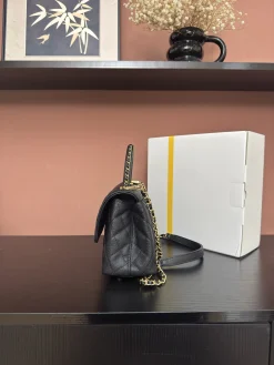 Alternative view of CHANEL Top Handle Bags Pebbled Leather (Black-Gold) 24X14X10CM F50202608072546