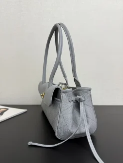 Alternative view of CHANEL Top Handle Bags Pebbled Leather (Blue-Grey-Gold) 31X15X12CM H80202608071323
