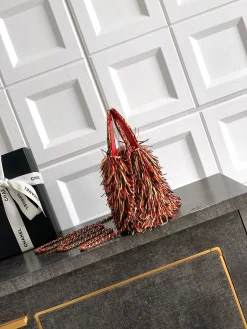 Alternative view of CHANEL Top Handle Bags (Red-Black-Beige-Gold) 13X19X7 CM A100202608071208