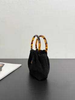 Alternative view of CHANEL Top Handle Bags Suede (Black-Tortoiseshell) 16X11X4CM H50202608073216
