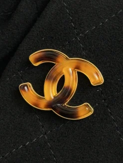 Alternative view of CHANEL Top Handle Bags Suede Leather (Black-Brown) 18X24X12CM A000202608070036