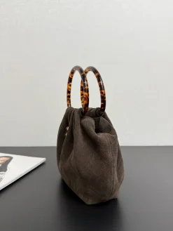 Alternative view of CHANEL Top Handle Bags Suede Leather (Brown-Amber) 18X24X12CM A000202608070037