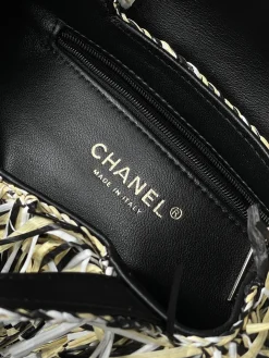 Alternative view of CHANEL Top Handle Bags (White-Black-Yellow) 13X19X7CM H80202608070623