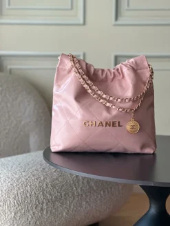 CHANEL Totes Bags Calf Leather (Pink-Gold) 35X37X7CM F00202608072056
