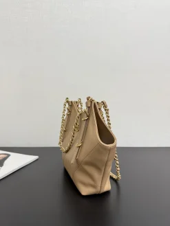 Alternative view of CHANEL Totes Bags Calfskin Leather (Beige-Gold) 30X18X6CM A100202608073224