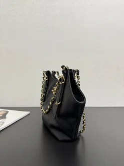 Alternative view of CHANEL Totes Bags Calfskin Leather (Black-Gold) 30X18X6CM A100202608073225