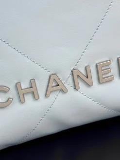 Alternative view of CHANEL Totes Bags Calfskin Leather (Light Blue-Silver) 20X19X6 F00202608073045