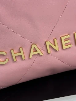 Alternative view of CHANEL Totes Bags Calfskin Leather (Pink-Gold) 20X19X6CM F00202608073046