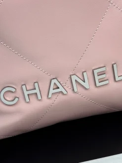 Alternative view of CHANEL Totes Bags Calfskin Leather (Pink-Silver) 20X19X6 E00202608073033