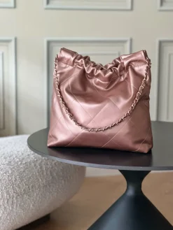 Alternative view of CHANEL Totes Bags Calfskin Leather (Rose Gold) 35X37X7CM F00202608072057