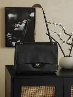 CHANEL Totes Bags Caviar Leather (Black-Gold) One Size I50202608073255