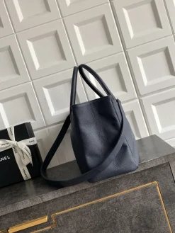 Alternative view of CHANEL Totes Bags Caviar Leather (Navy-Gold) 24X36X14CM I00202608071374