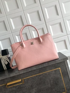CHANEL Totes Bags Caviar Leather (Pink-Silver) 24X36X14CM I00202608071373